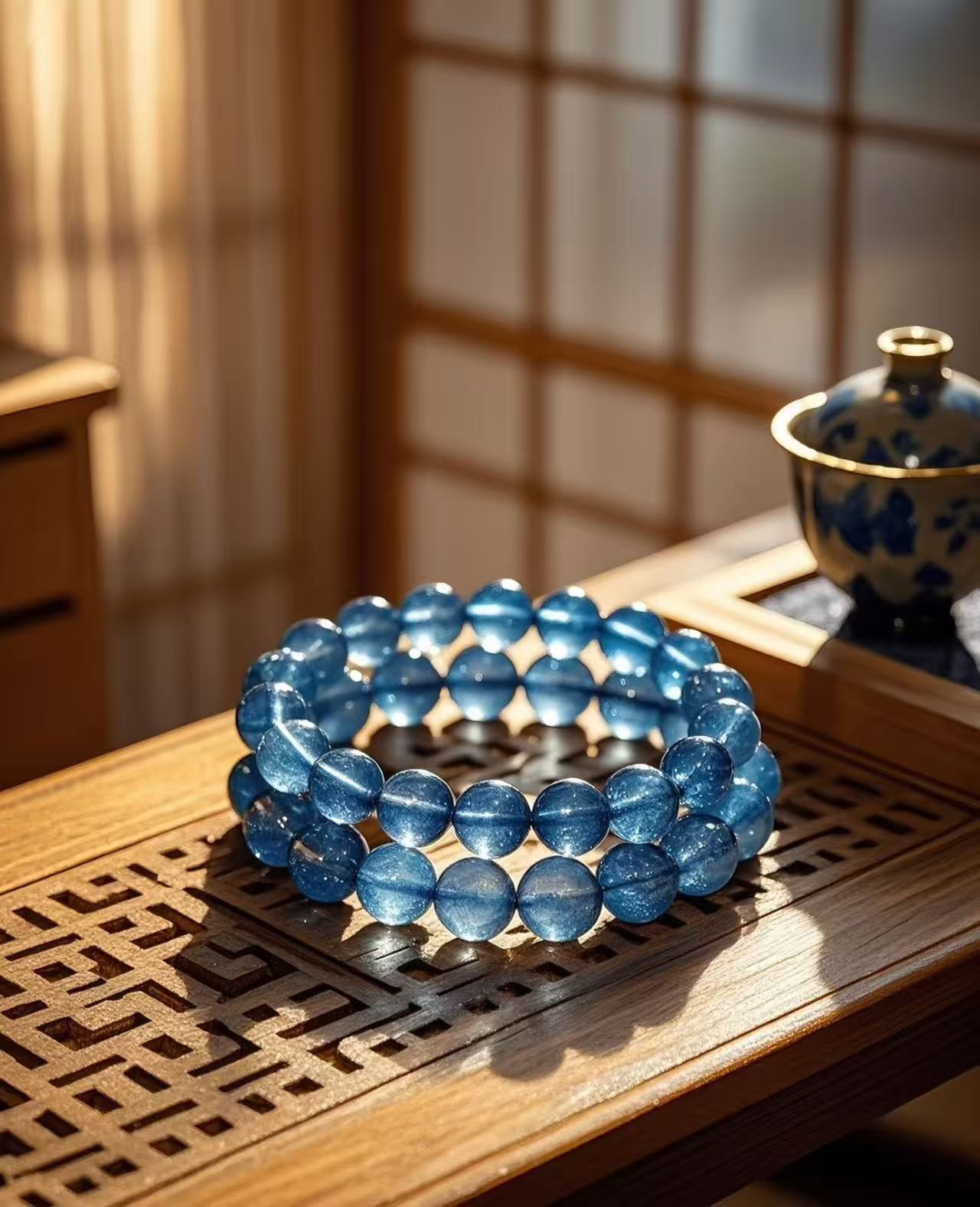 Ice "Water" Element Crystal Bracelet